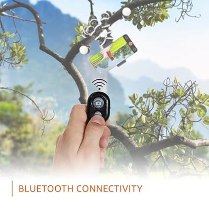 Wireless Bluetooth Camera Remote Shutter | Selfie Clicker for Android & iOS | Hands-Free Photography Controller | Vlogging & Tripod Compatible