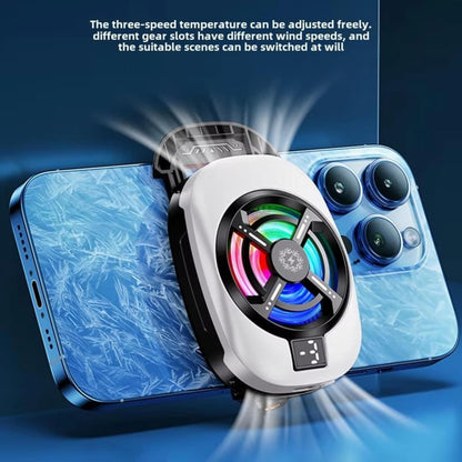 TL16 Semiconductor Cooling Phone Radiator | Rapid Cooling Gaming Fan | 3-Speed Adjustable | RGB LED | USB Charging Mobile Cooler